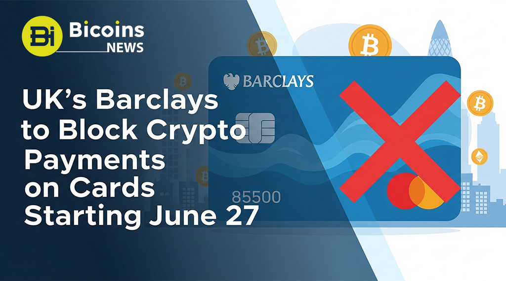 UK’s Barclays to Block Crypto Payments on Cards Starting June 27
